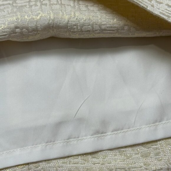 Dalia Jacquard Cocktail Party Dress w/ Pockets Sz 6 Sleeveless Lined Cream/Gold - Picture 10 of 14
